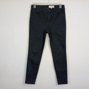 Vince Camuto Zebra Print Skinny Denim Jeans Women's Size 30/10 Black Blue 5-PKTS